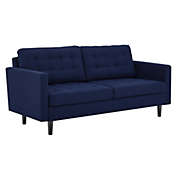 Modway Furniture Exalt Tufted Fabric Sofa, Royal Blue