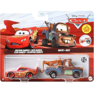 Mattel Disney Pixar Cars 2 Lightning McQueen Blue 1:55 Diecast Vehicles Kids Toy 