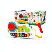 PLAY BABY TOYS - Toddler Sized Jammin&#39; Piano with Karaoke Mic
