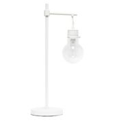 Elegant Designs Home Decorative Hanging Lightbulb Table Lamp, White