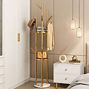 Stock Preferred Heavy Duty Marble Coat Rack Stand Tall in Gold