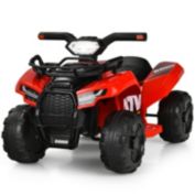 Slickblue 6V Kids ATV Quad Electric Ride On Car with LED Light and MP3-Red