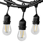Outdoor Patio String Lights - 48 FT, 15 LED Bulb