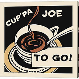 Metaverse Art Cup'Pa Joe To Go by Retro Series 12-Inch x 12-Inch Canvas Wall Art