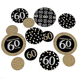 Big Dot of Happiness Adult 60th Birthday - Gold - Birthday Party Giant Circle Confetti - Party Decorations - Large Confetti 27 Count Product Name