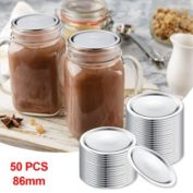 Stock Preferred Wide Mouth Canning Lids in 50-Pcs Silver
