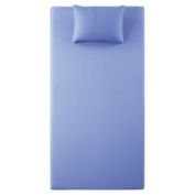 Lazzara Home Aura 7 in. Blue Twin Gel-Infused Memory Foam Firm Mattress Set