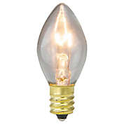 Hofert 4ct Clear and Gold Candle Lamp C7 Replacement Bulbs 2"