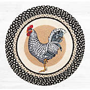Earth Rugs RP-430 Rooster Round Patch 27 x 27 inch