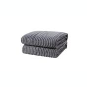 L'baiet Modern Indoor  Ribbed King Blanket 108"x90" 100% Polyester, Fluffy, Cozy, Plush, Microfiber, Warm Bedding Cover - Grey
