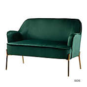 KARAT HOME Aida Loveseat Sofa for Living Room and Bedroom Tufted Back 2-Seater Sofa in GREEN