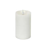 Melrose 5.25" Battery Operated White LED Flameless Pillar Candle with Moving Flame