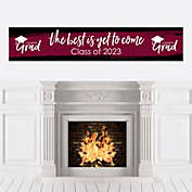 Big Dot of Happiness Maroon Grad - Best is Yet to Come - Burgundy 2023 Graduation Party Decorations Party Banner