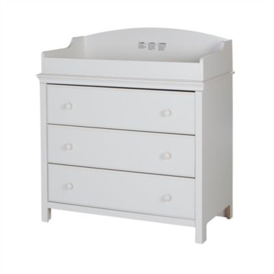 South Shore South Shore Cotton Candy Changing Table With Drawers - Pure White