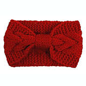 Stock Preferred Women&#39;s Winter Braided Knitted Ear Warmer Headband in Red