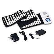 Slickblue 88 Keys Midi Electronic Roll up Piano Silicone Keyboard for Beginners-White