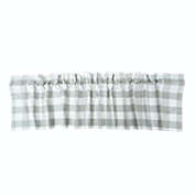 C&F Home Franklin Slate Gingham Check Window Valance Curtain Set of 2 Buffalo Check Plaid Woven Gray White Spring Summer Cotton