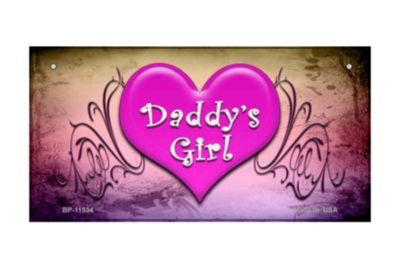 Smart Blonde Daddys Girl Novelty Metal Bicycle License Plate BP-11534