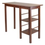Winsome Egan Breakfast Table with 2 Side Shelves