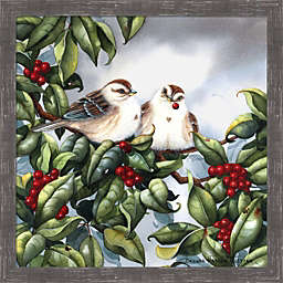 Great Art Now Tree Sparrow by Brenda Tustian 18-Inch x 18-Inch Framed Wall Art