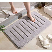 Kitcheniva 35*24inch, Absorbent Soft Bath Mat, Light Gray