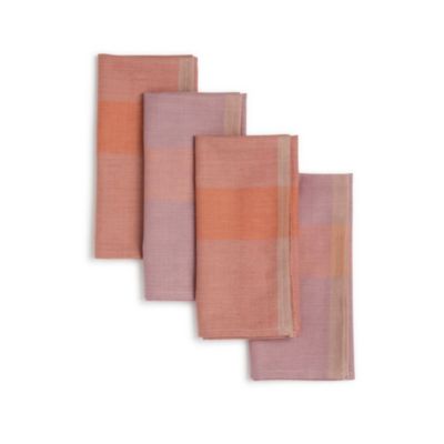 Sustainable Threads 100% cotton Handwoven Fair Trade 16"x16" Napkin Set - MANGO SALSA - set contains 4 pieces