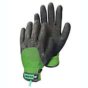 Hestra Gardening Work  Mens Bamboo Garden Gloves, Black/Green, Size 6
