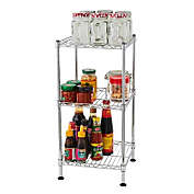 Infinity Merch 3-Tier Wire Shelving Tower in Sillver