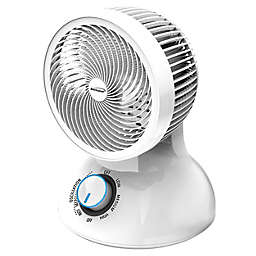 Brentwood 6 Inch Three Speed Oscllating Circulator Desktop Fan with Timer and Remote Control in White