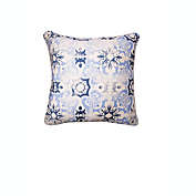 C&F Home 18" x 18" Blue Tile Woven Throw Pillow