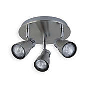Xtricity - 3 Heads Ceiling Lights, 9.44 &#39;&#39; Width, From The Yorkshire Collection, Nickel Chrome