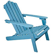 Northlight 36" Blue Classic Folding Wooden Adirondack Chair
