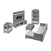 Badger Basket Co. Media Room Furniture Set for 18 inch Dolls - Gray/White