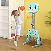 Costway Kids 3 in 1 Sports Activity Center Basketball Hoop Set