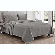 Luxury Elegance 4 Piece Full Size Extra Soft Velvet Touch Microplush Sheet Set - Dark Grey
