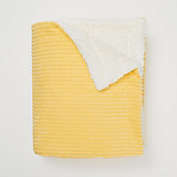 Dormify Cozy Cord Sherpa Throw Blanket  - 50" x 60" -  Yellow