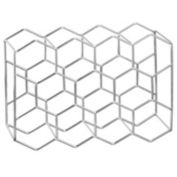 mDesign Hexagon 11 Bottle Wine Rack for Kitchen Counter or Fridge