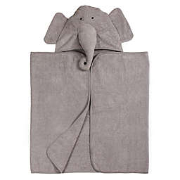 Ninety Six Kids Bath Collection 27" x 54" Cotton Grey Elephant Hooded Bath Towel