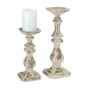 Melrose Decorative Candle Holder (Set Of 2) 10", 14"H Polystone