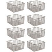 mDesign Metal Wire Food Storage Organizer Bin