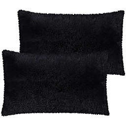 PiccoCasa Soft Faux Fur Velvet With Zipper Coral Pillowcases & Shams King(20