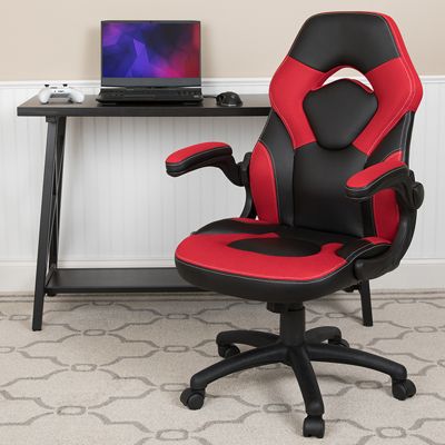 Ergonomic Seat Set Dallas artificial leather red/black seam red 