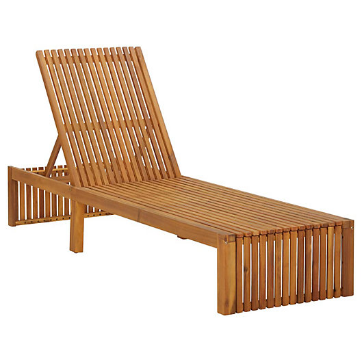 vidaXL Solid Acacia Wooden Sun Lounger Bed Pool Outdoor Garden Patio Seats