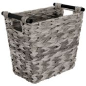 mDesign Woven Trash Can Wastebasket, Garbage Container Bin