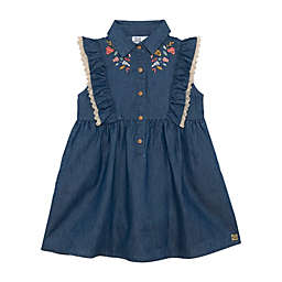 Deux par Deux Chambray Dress With Front Opening