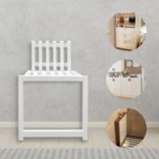 Stock Preferred Wooden Shower Folding Bench Chair Seat in White