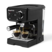 Starfrit - Espresso and Cappuccino Coffee Machine, Includes Rotating Steam Nozzle and Milk Frother, Black