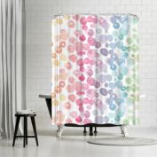 Americanflat 71" x 74" Shower Curtain, Rainbow Abstract 9 by Victoria Nelson