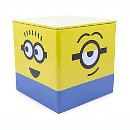 Despicable Me Minions 4-Inch Tin Storage Box Cube Organizer with Lid   Basket Container, Cubby Cube Closet Organizer, Home Decor Playroom Accessories   Cute Gifts And Collectibles