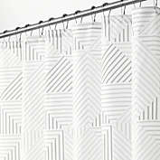 mDesign Polyester Fabric Striped Shower Curtain